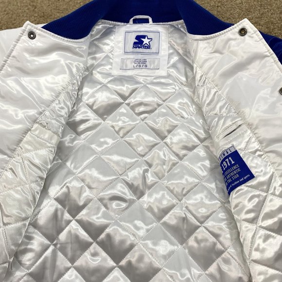 CHICAGO CUBS MLB Starter Snap Down Jacket WHITE/BLUE LG, XL - Picture 8 of 10